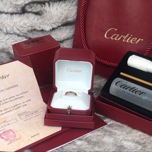 Cartier 18k Love Wedding Band -Pink Gold-Size 57